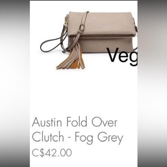 Vegan leather foldover clutch - Picture 3 of 3